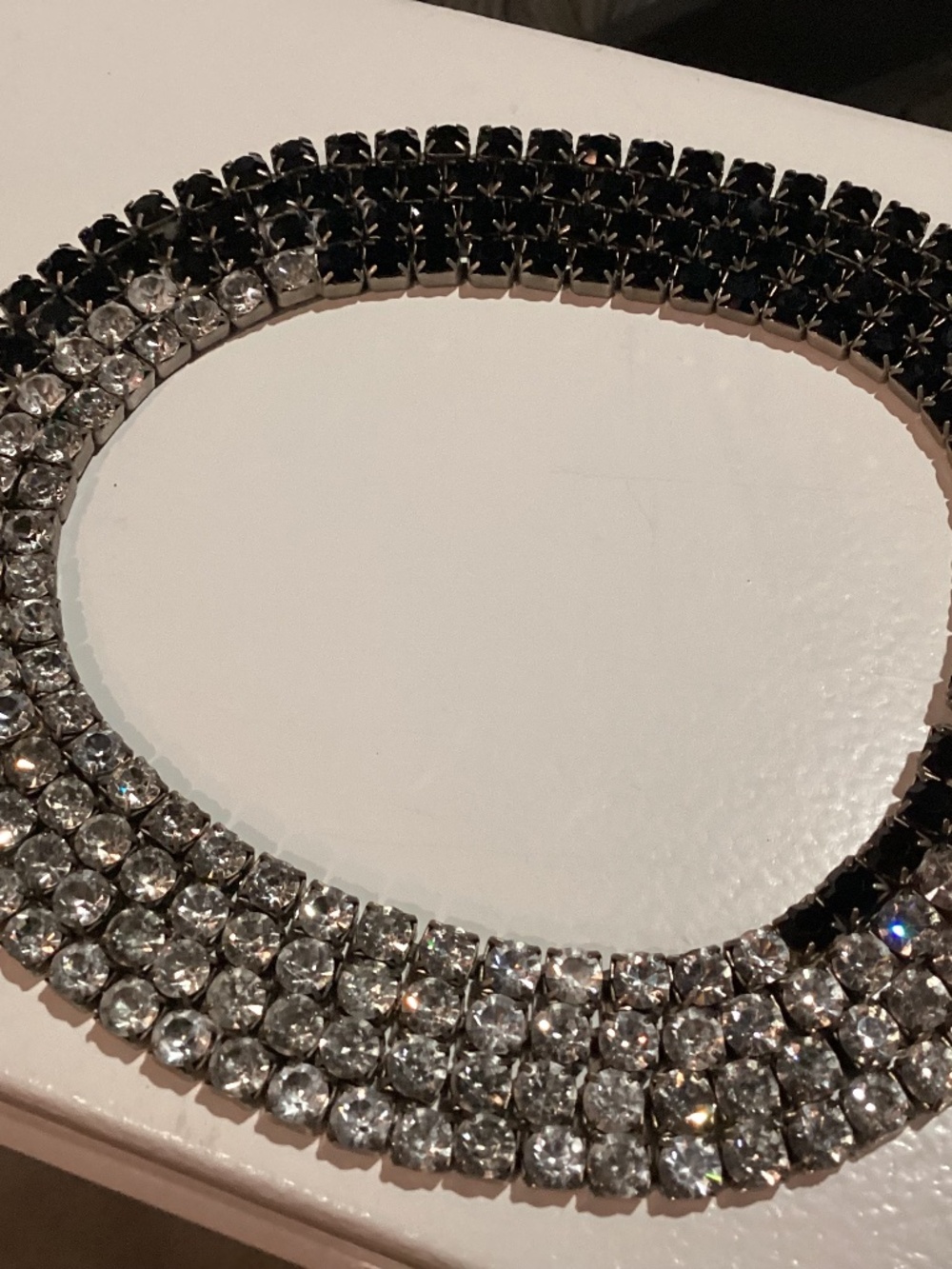 ART DECO. RHINESTONE CHOCKEF RAREST EVER CIRCA 1950 s MOMS COLLECTIONS